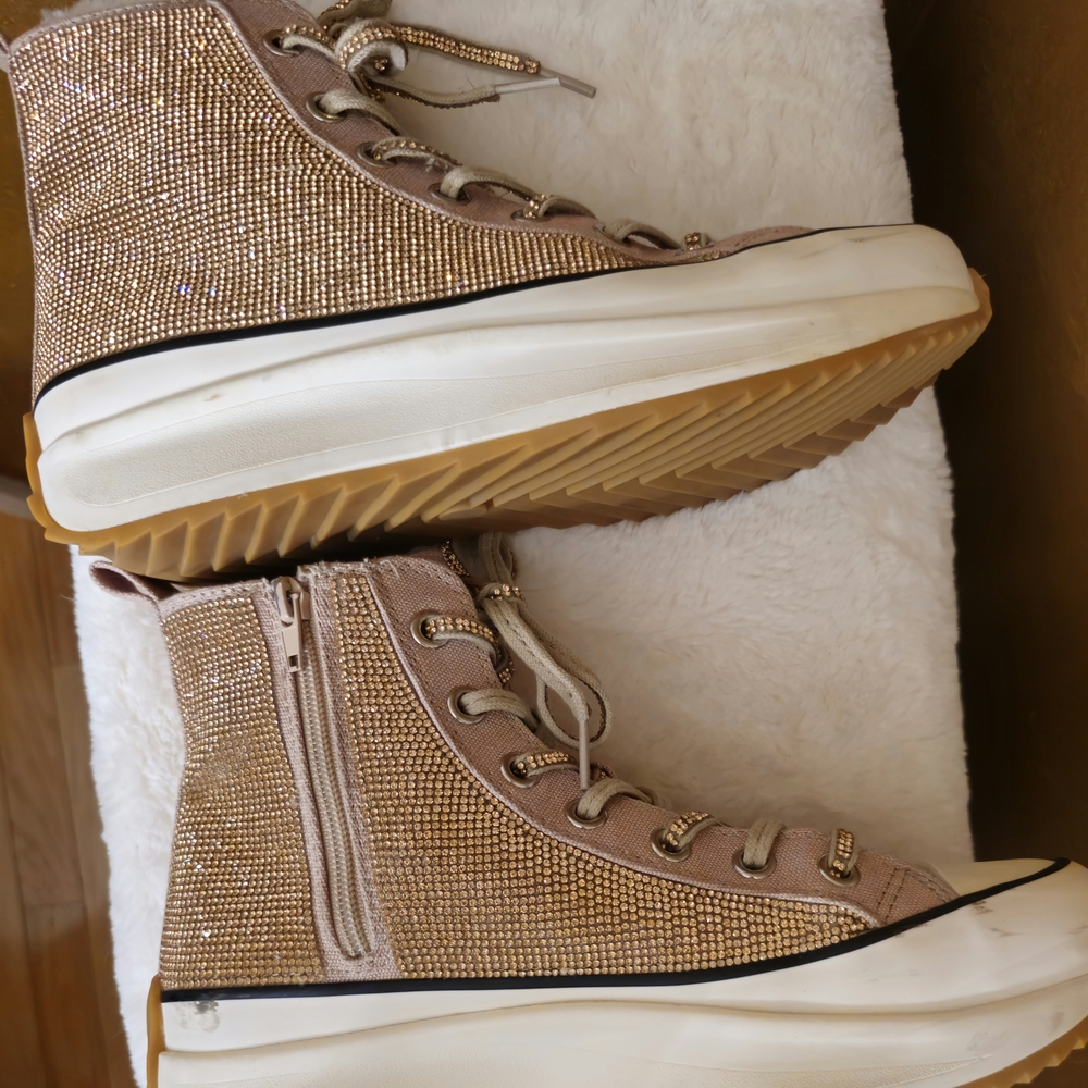 Steve Madden Glittery High-Top Sneakers - Picture 2 of 8